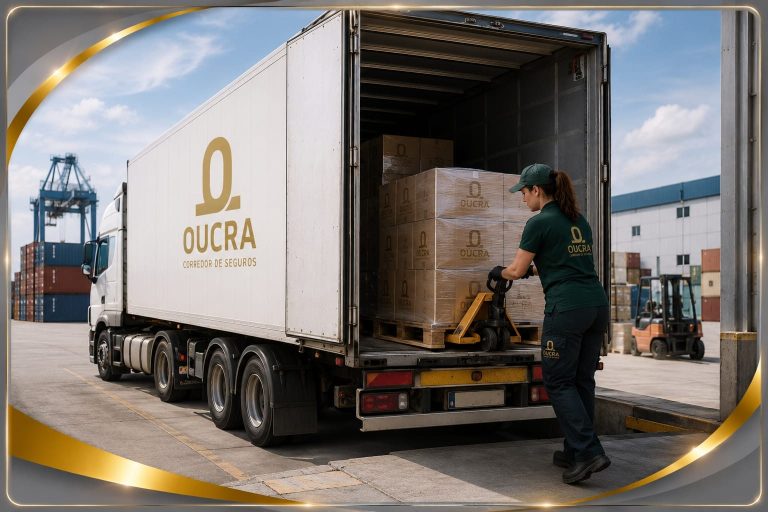 Seguros de Mercancías | OUCRA Correduría de Seguros Seguro de transporte de mercancías para empresas con protección de la carga durante su traslado terrestre, marítimo o aérero